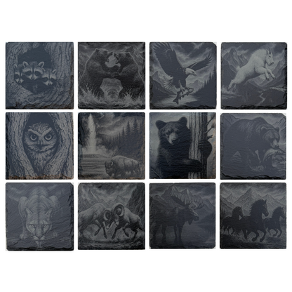Wildlife Slate Coasters - Mix & Match Bundle (Set of 4)