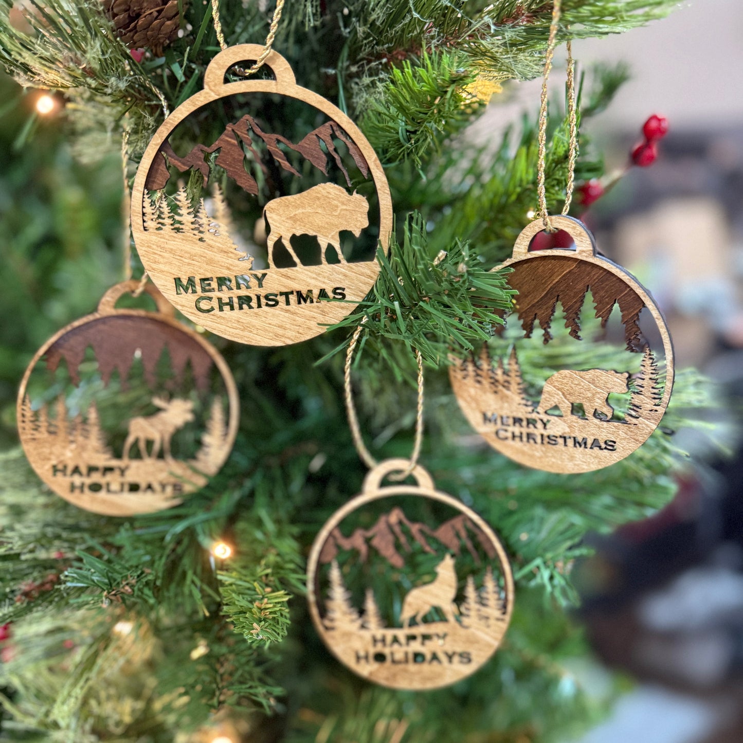 Wildlife Woodland Christmas Ornaments